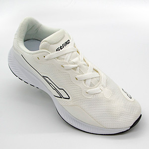 STRIKE Renew Athletic Men's White Running Shoes, Lightweight & Breathable